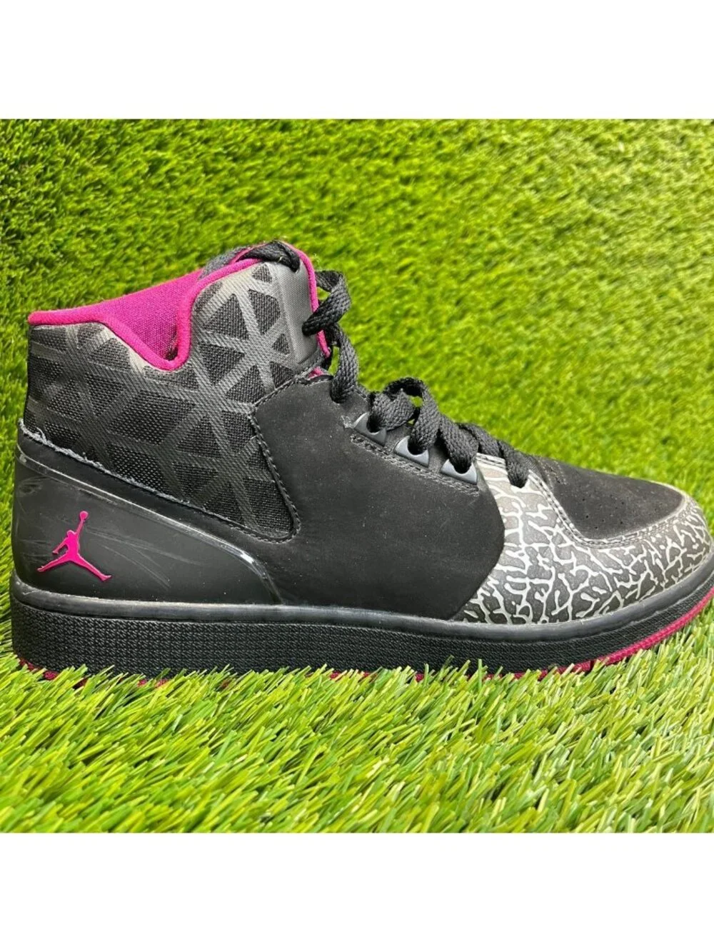 Nike Air Jordan 1 Flight 3 Premium Men Size 8 Black Pink Athletic Shoes Sneakers